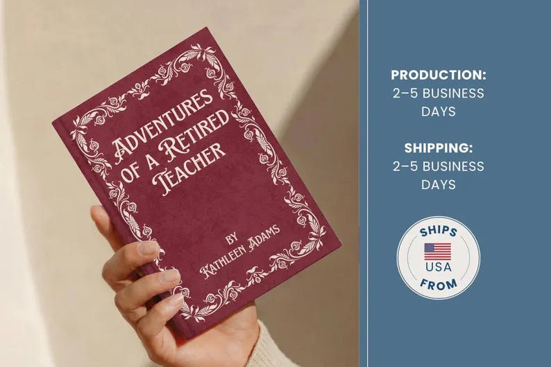 Teacher Retirement Notebook - Personalized Teacher Keepsake Book - JOVILO
