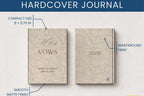 Terracotta Wedding Vow Books for Bride and Groom - Personalized Lace Hardcover Ceremony Set - JOVILO