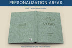 Terracotta Wedding Vow Books for Bride and Groom - Personalized Lace Hardcover Ceremony Set - JOVILO