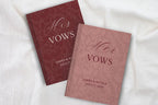 Terracotta Wedding Vow Books for Bride and Groom - Personalized Lace Hardcover Ceremony Set - JOVILO