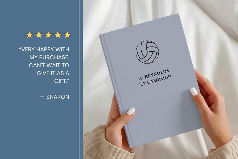 Volleyball Coach Notebook - Personalized Coach Appreciation Journal - JOVILO
