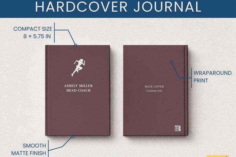 Volleyball Coach Notebook - Personalized Coach Appreciation Journal - JOVILO