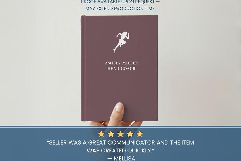 Volleyball Coach Notebook - Personalized Coach Appreciation Journal - JOVILO