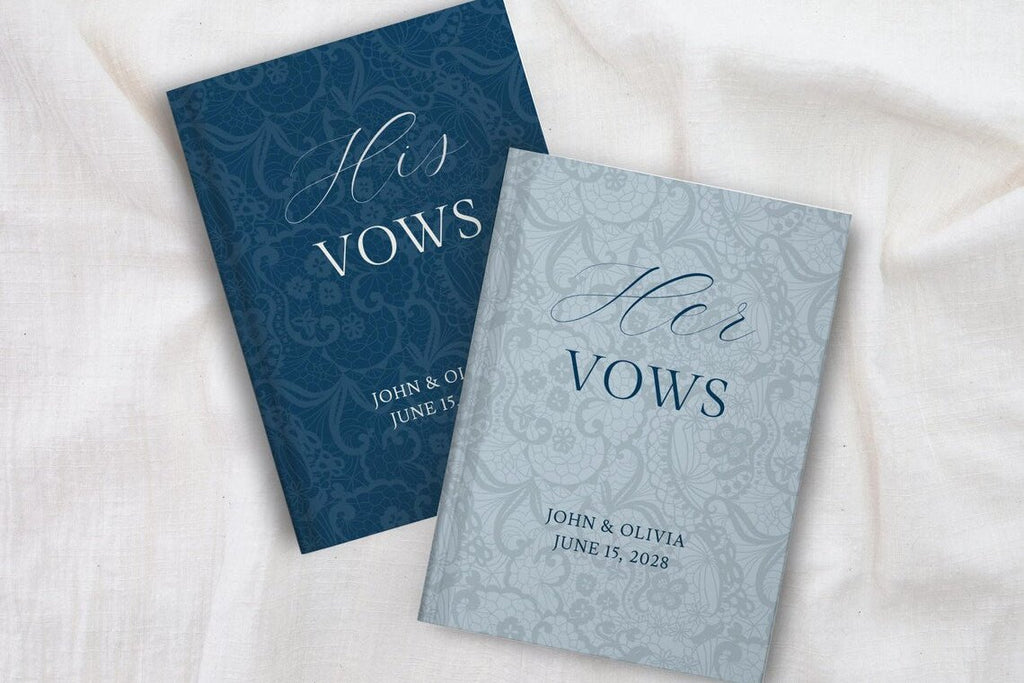 Wedding Vow Books for Marriage Ceremony - Customized Hardcover Keepsake for Bride and Groom - JOVILO