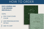 Wedding Vow Books for Marriage Ceremony - Customized Hardcover Keepsake for Bride and Groom - JOVILO
