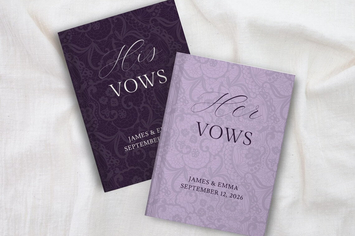 Wedding Vow Books for Marriage Ceremony - Customized Hardcover Keepsake for Bride and Groom - JOVILO