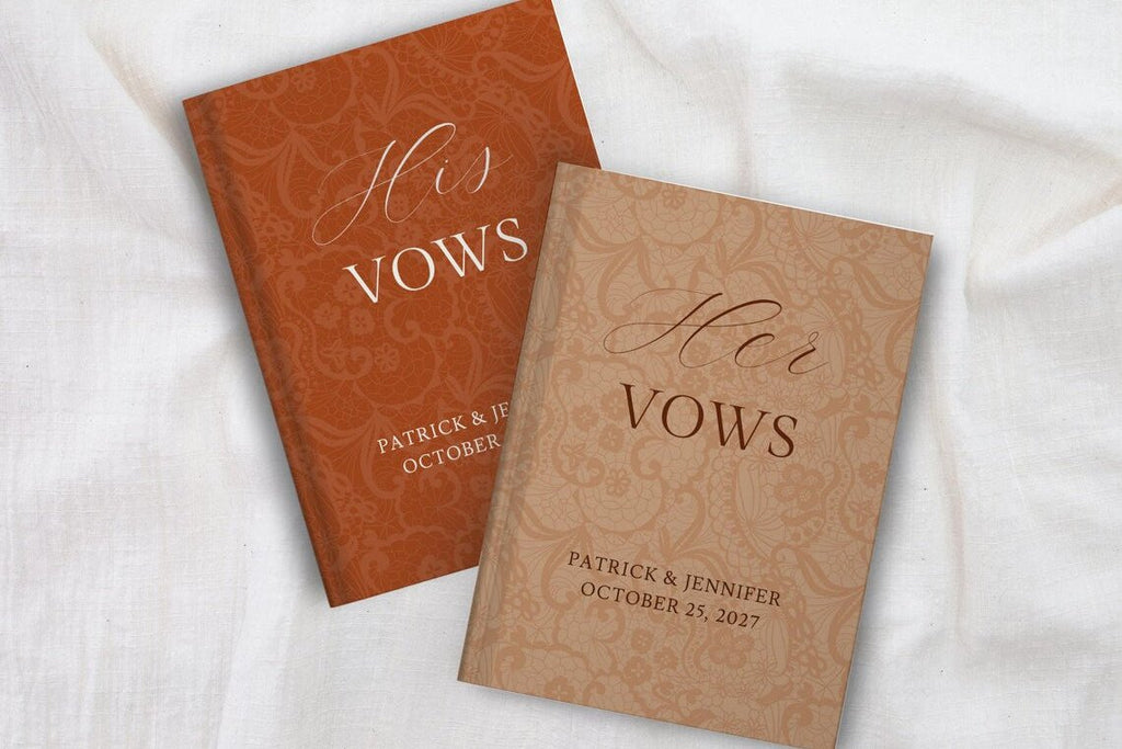 Wedding Vow Books for Marriage Ceremony - Customized Hardcover Keepsake for Bride and Groom - JOVILO