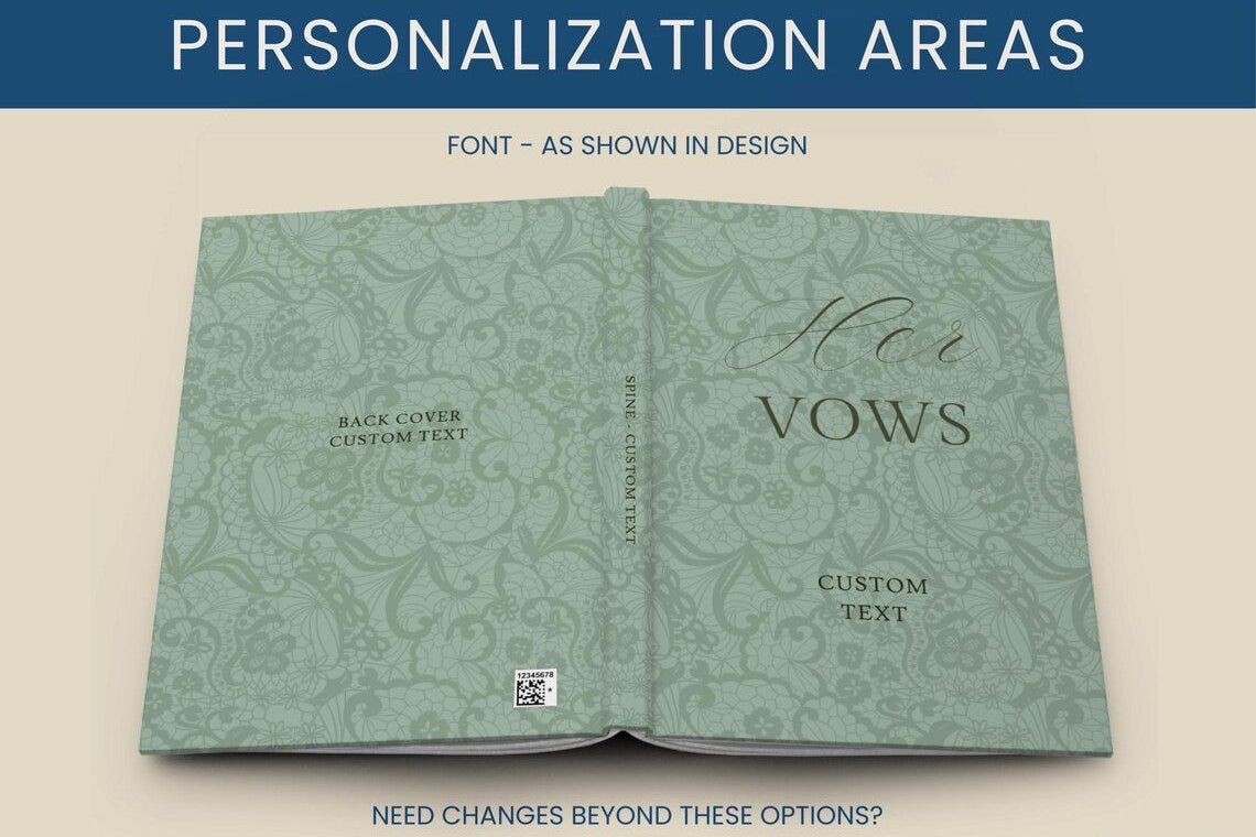 Wedding Vow Books for Marriage Ceremony - Customized Hardcover Keepsake for Bride and Groom - JOVILO