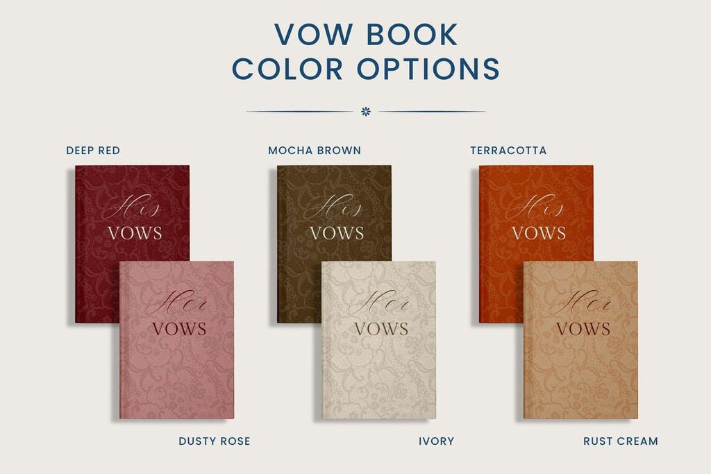 Wedding Vow Books for Marriage Ceremony - Customized Hardcover Keepsake for Bride and Groom - JOVILO